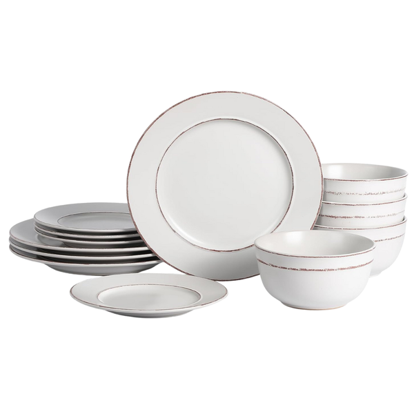 12-Piece Hazel Stoneware Dinnerware Set For 4