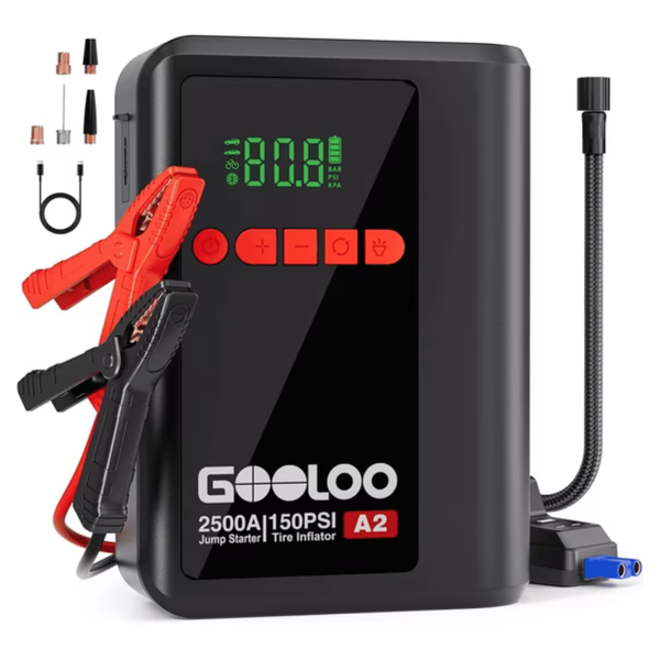 GOOLOO A2 8-in-1 Jump Starter With Air Compressor