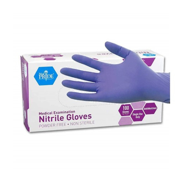 100-Pack MedPride Powder-Free Nitrile Exam Large Gloves