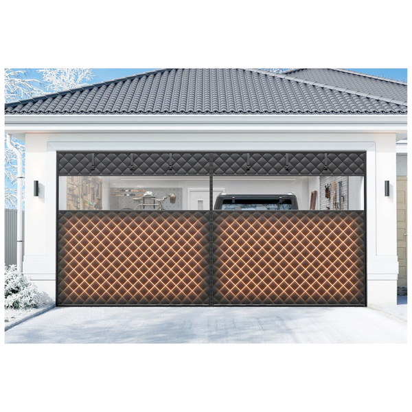 16x7 FT Magnetic Thermal Insulated Garage Door Curtains
