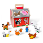 Melissa & Doug Wooden Take-Along Barn Toy