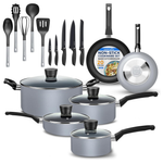 20-Piece SereneLife Heat Resistant Non-Stick Coating Cookware Set