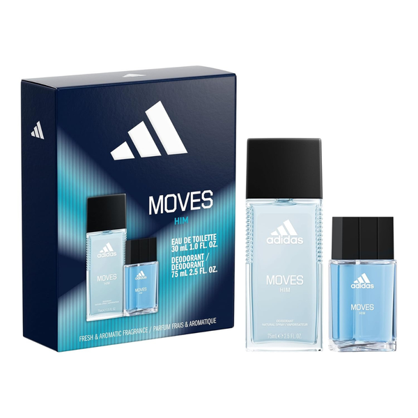 2-Pack 1 fl oz EDT + 2.5 fl oz Adidas Men's Body Fragrance