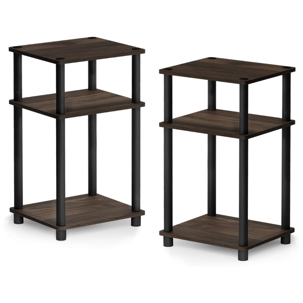 2-Pack Furinno Just 3-Tier Turn-N-Tube End Table