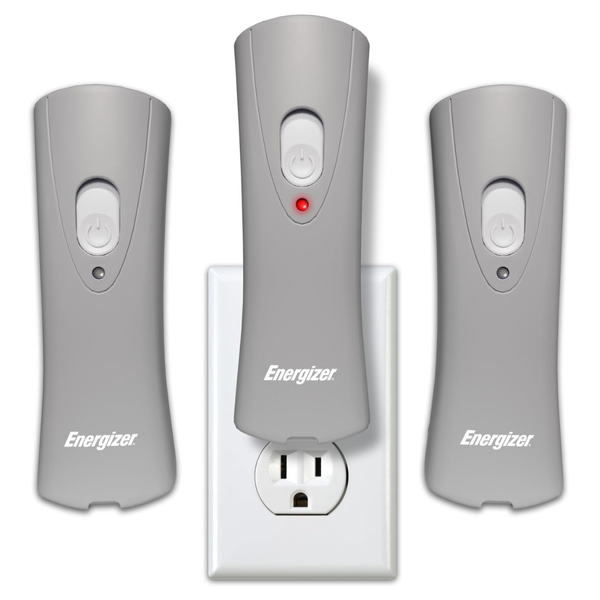 3-Pack Energizer Flashlight LED Rechargeable Plug-in Light