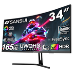 34" Sansui SG34C5QK Curved WQHD 165Hz 1ms VA Monitor