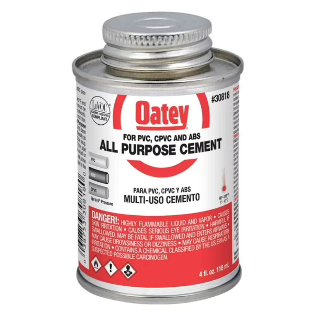 Oatey All-Purpose Fast-Setting Medium Bodied Clear Plumbing Cement