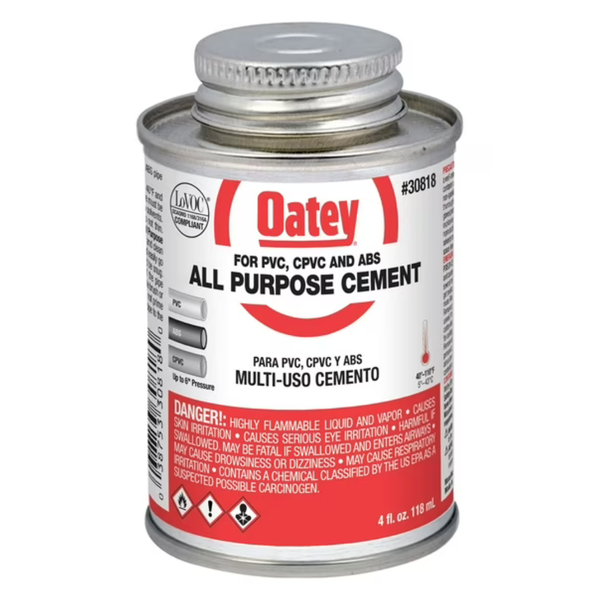 Oatey All-Purpose Fast-Setting Medium Bodied Clear Plumbing Cement