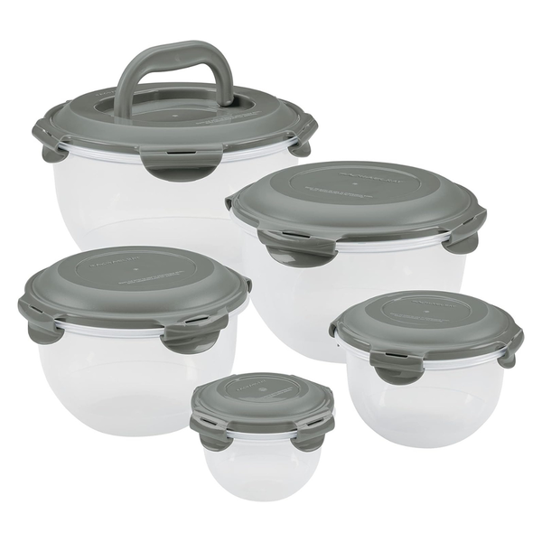 10-Piece Rachael Ray Leak-Proof Container Food Storage Bin Set