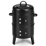 Costway 3-in-1 Vertical Charcoal Smoker Portable BBQ Grill