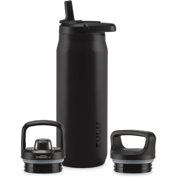 32-Oz ZULU Base Stainless Steel Water Bottle with 3 Lids