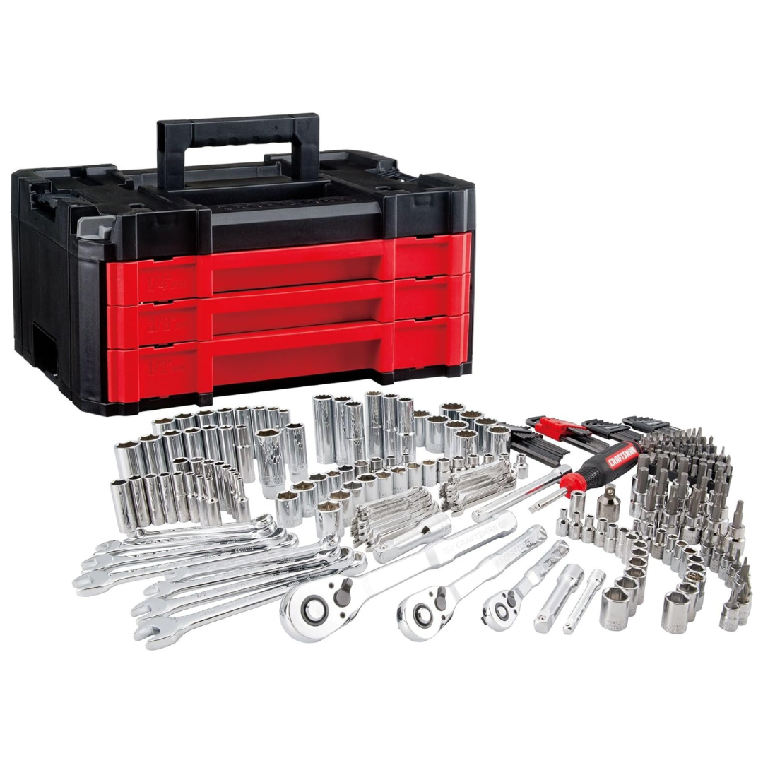 262-Piece Craftsman Mechanics Tool Set with 3-Drawer Hard Case