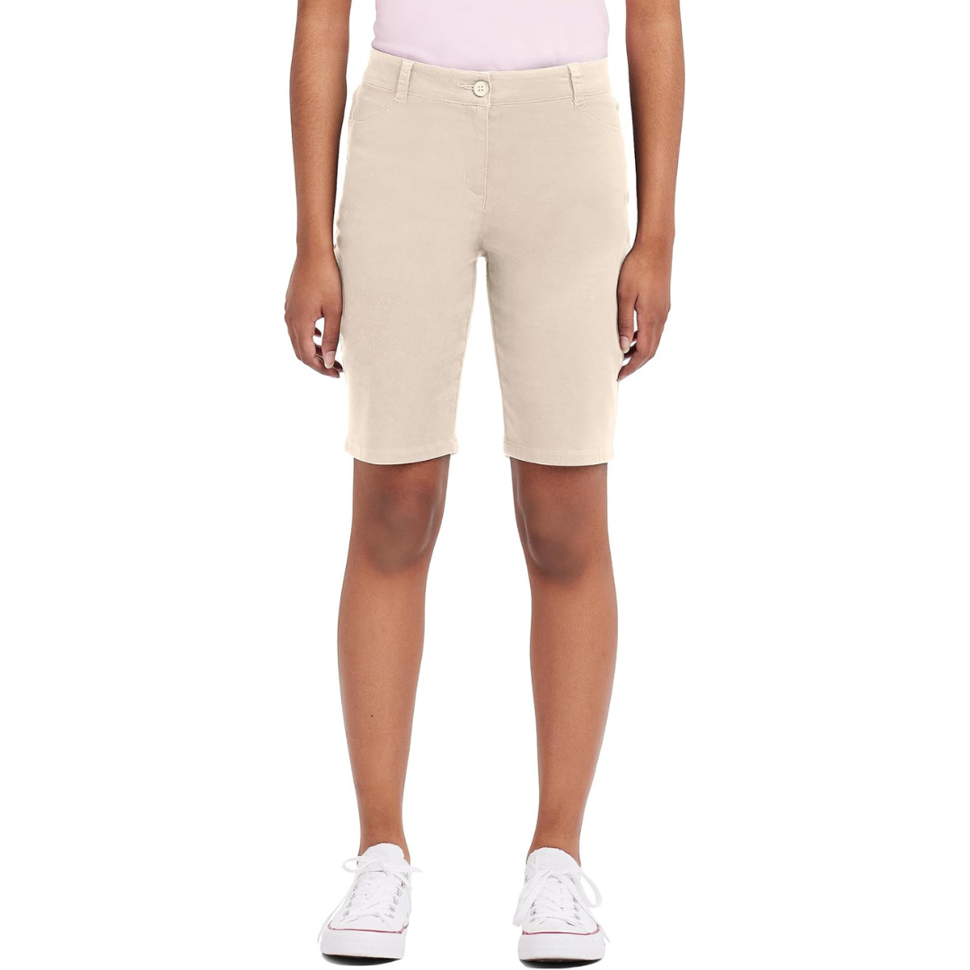 IZOD Junior's Uniform Stretch Twill Skinny Bermuda Short