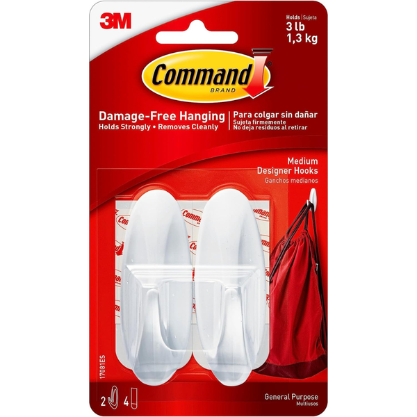 2-Pack Command Medium Damage Free Utility Hooks