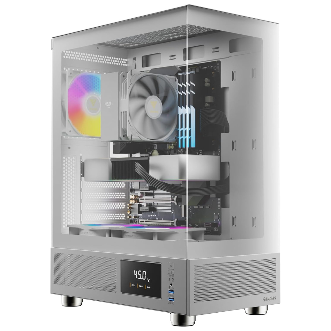 Gamdias Atx Mid Tower Computer Case W/ Tempered Glass