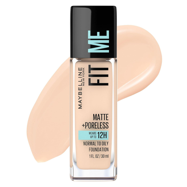 1-Oz Maybelline Fit Me Matte + Poreless Liquid Foundation Makeup