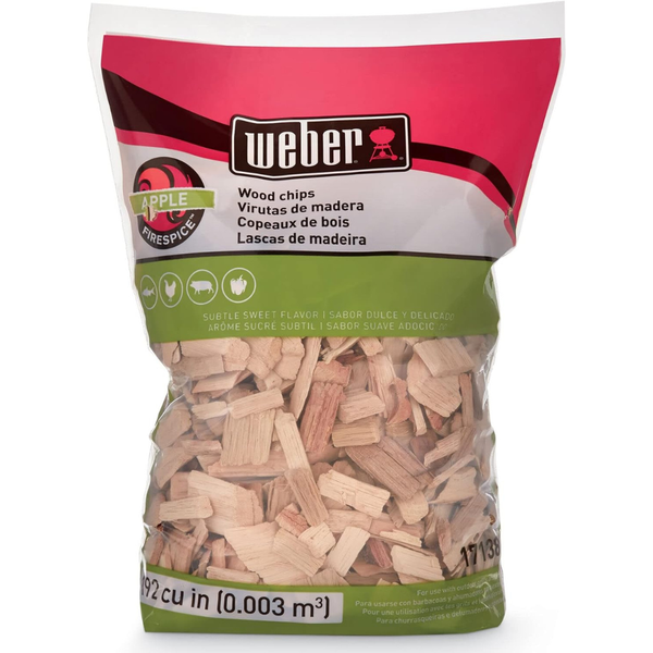 Weber 192 Cu. in Apple Wood Chips for Grilling and Smoking