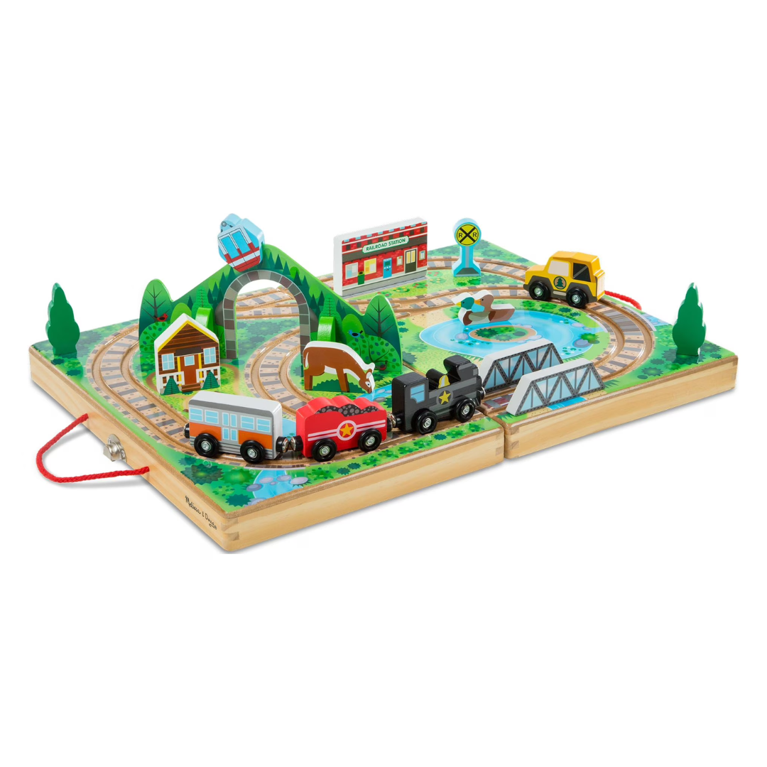 Melissa & Doug Take-Along Railroad Tabletop Playset