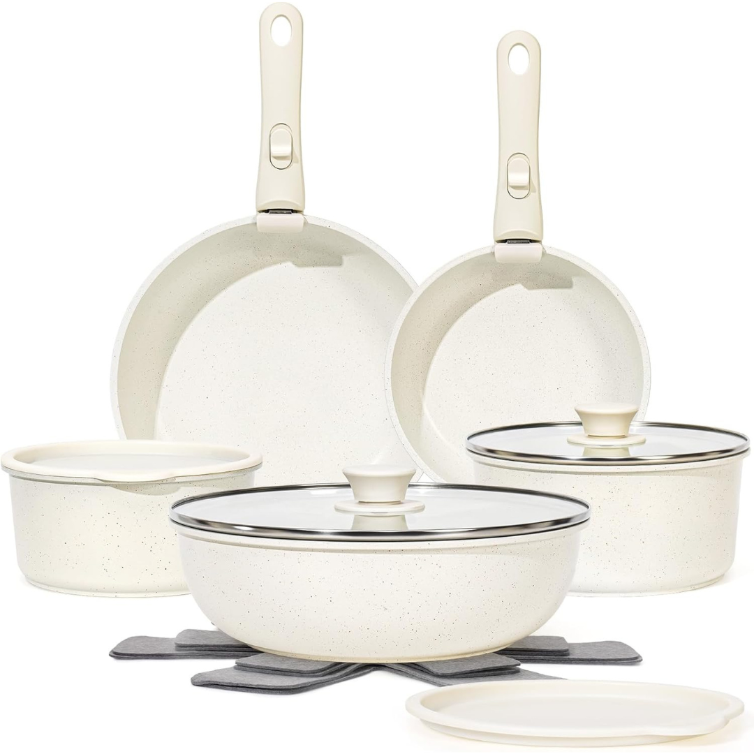 SODAY 15-Piece Nonstick Pots and Pans Cookware Sets