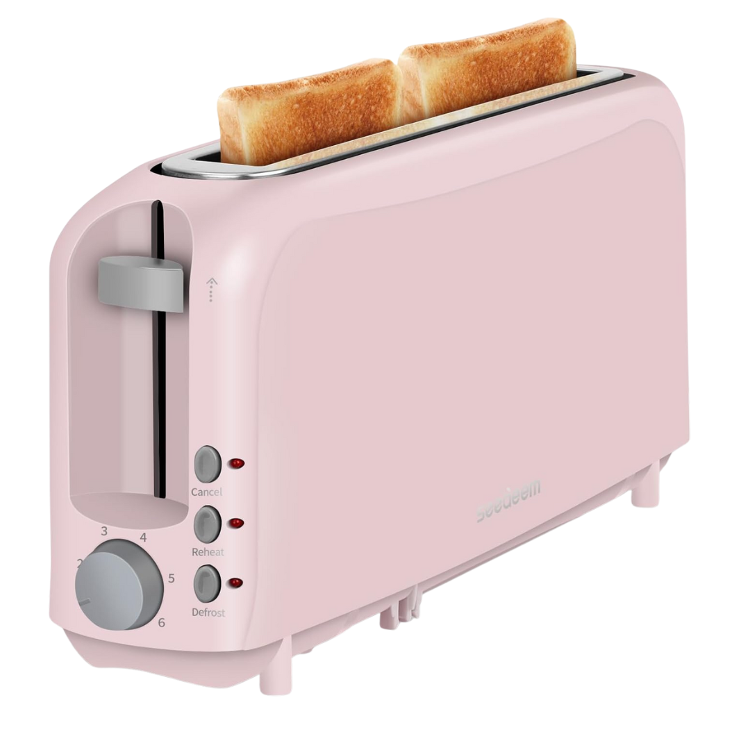 Seedeem 2 Slice Slim Single 10" Long Slot Auto Shut-Off Toaster