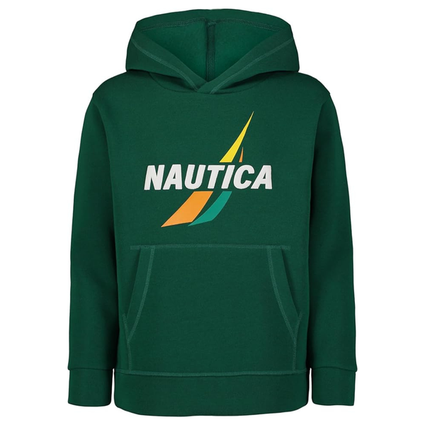 Nautica Boys' Long Sleeve Fleece Pullover Hoodie