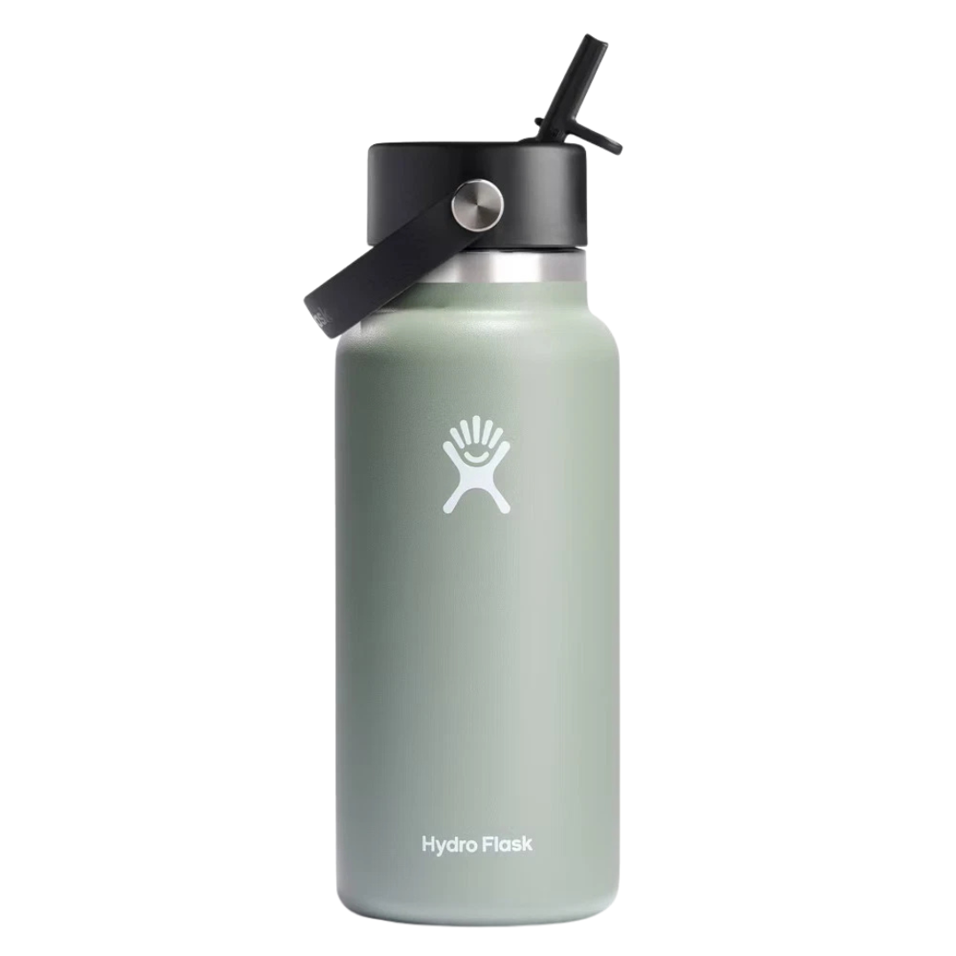 Hydro Flask 32 oz Wide Mouth Water Bottle With Flex Straw Cap