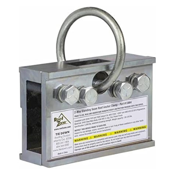 Tie Down Two Way Standing Seam Roof Anchor