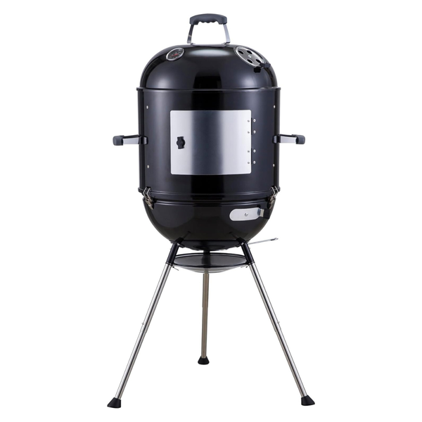 4-in-1 18" Vertical Charcoal BBQ Smoker And Portable Grill