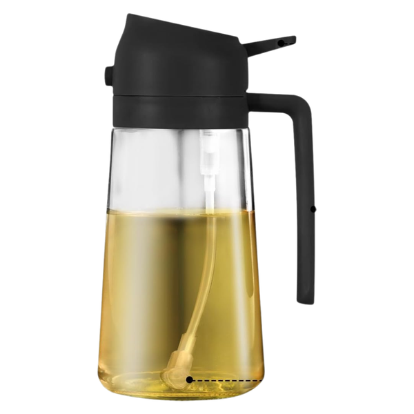 16oz 2-in-1 Glass Oil Sprayer And Dispenser For Cooking
