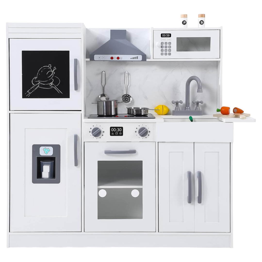 Garvee Pretend Play Wooden Play Kitchen Set