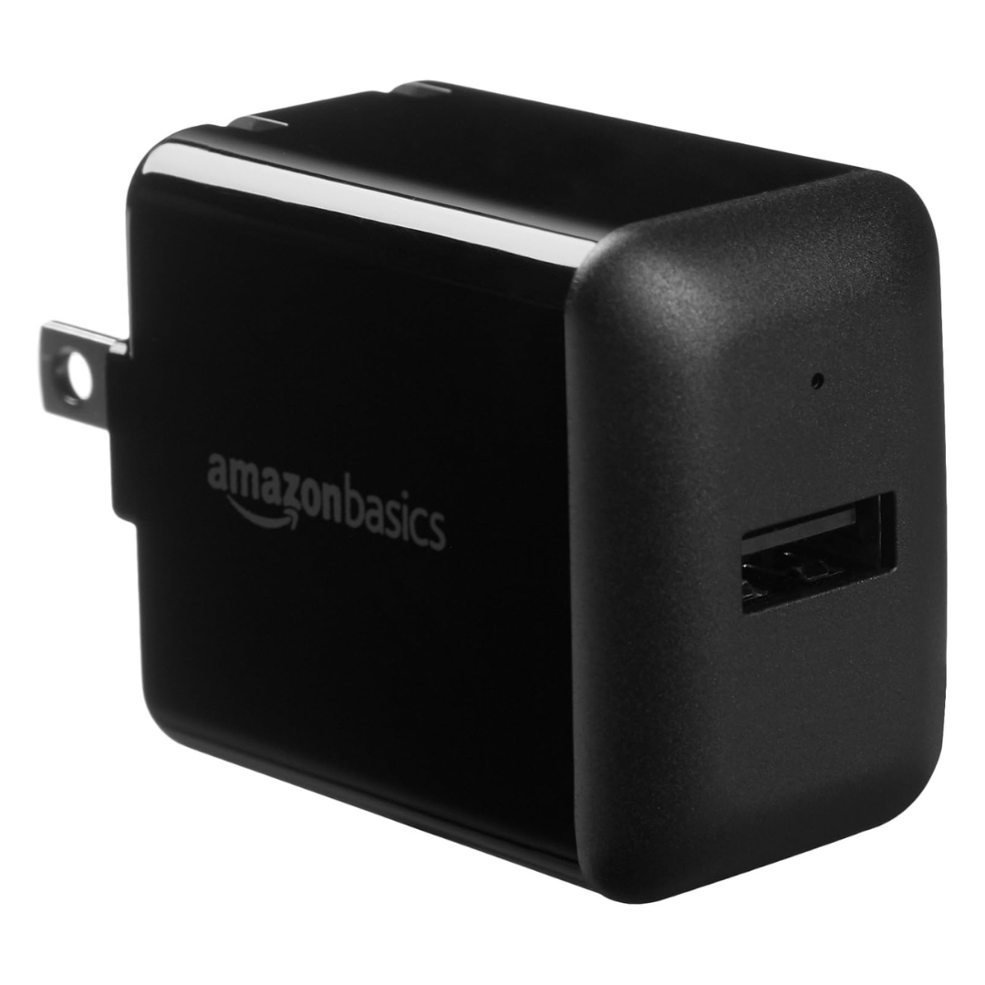 Amazon Basics 12W One-Port USB-A Wall Charger