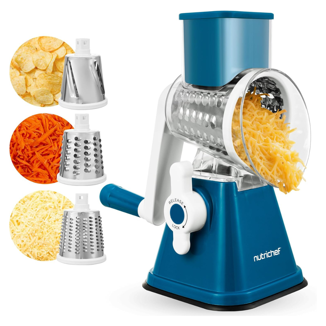 Nutrichef 3 In 1 Cheese Grater & Shredder