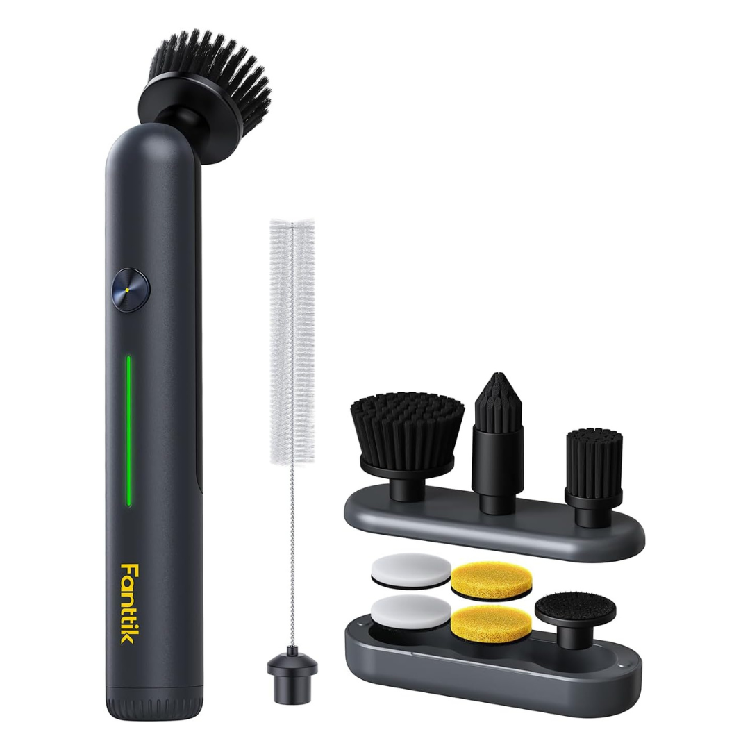 Fanttik G9 Nano Electric Cordless Spin Scrubber W/ 8 Replaceable Heads