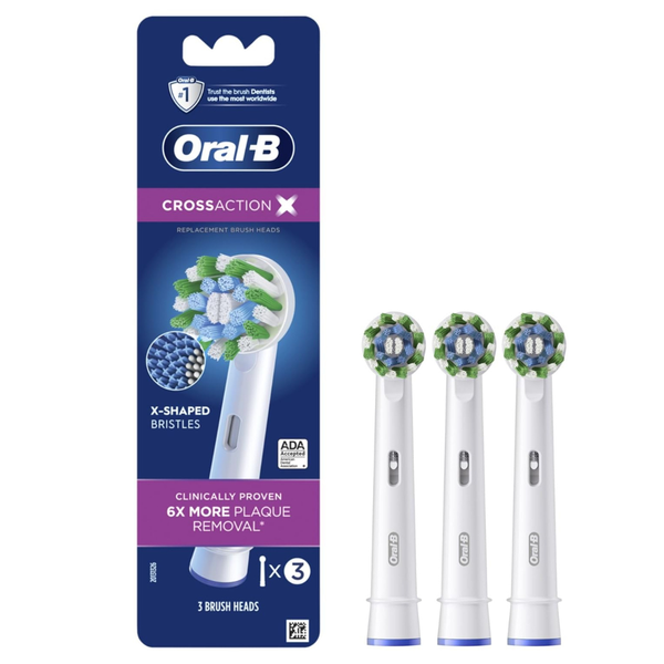 3-Count Oral-B Cross Action Electric Toothbrush