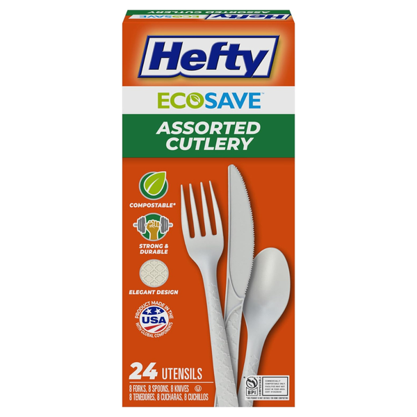 24-Count Compostable Assorted Cutlery Set
