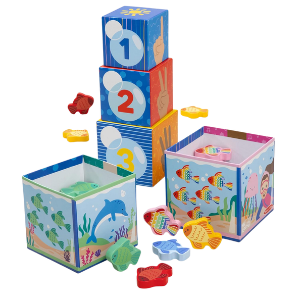 Melissa And Doug Ms Rachel Sort & Count Nesting Stacking Blocks Toy