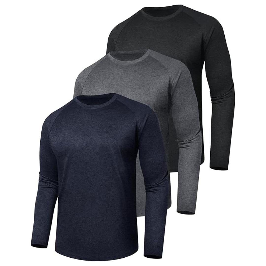 3-Pack LalaHooK UV Sun Protection Quick-Dry Moisture Wicking T-Shirts