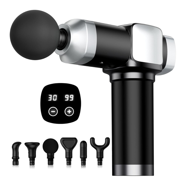 CAMEFER Deep Tissue Massage Gun With 30 Speeds And 6 Attachments