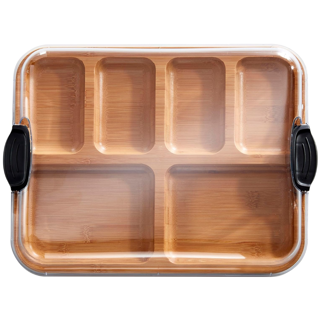 Farberware Build-A-Board Cutting Board W/Compartments & Locking Lid