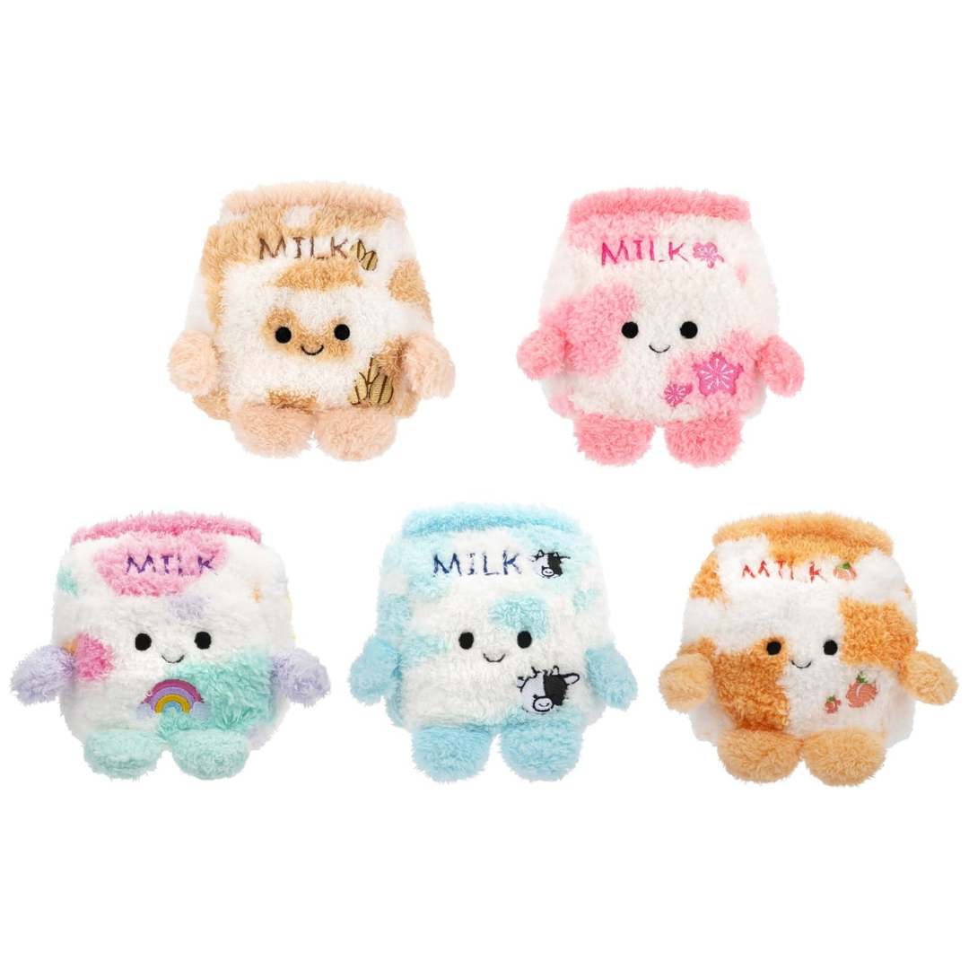 5-Pack 4.5" MooBumz Milk-Themed Collectible Plush