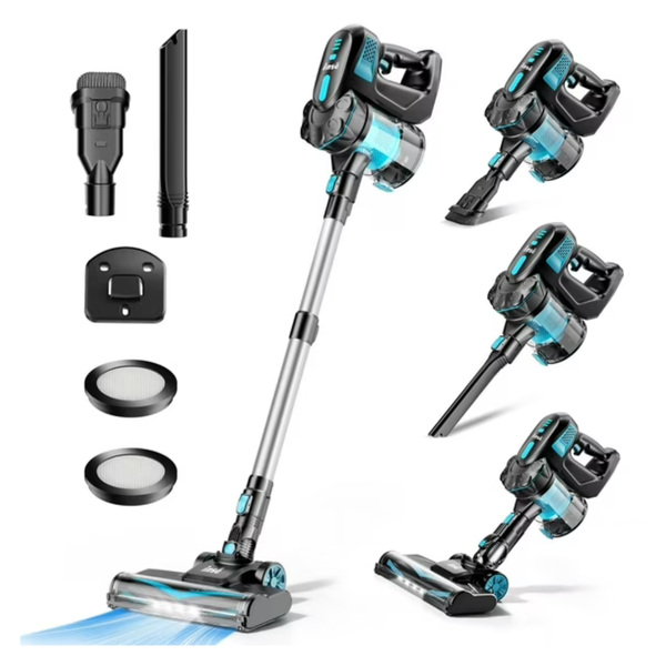 INSE 6-In-1 2200mAh Battery Rechargeable Cordless Stick Vacuum Cleaner