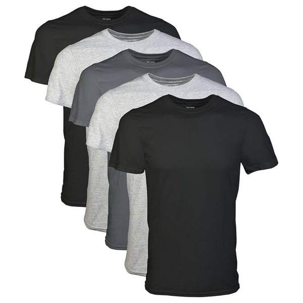 5-Pack Gildan Men's Assorted Crew T-Shirt