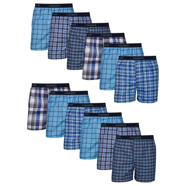 12-Pack Hanes Men's Cool & Breathable Cotton Underwear Pack