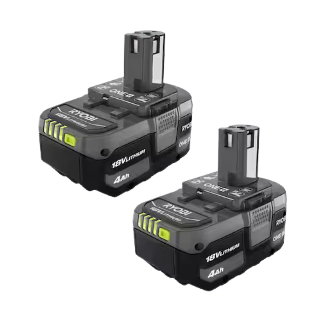 2-Pack Ryobi ONE+ 18V Lithium-Ion 4.0 Ah Battery