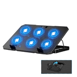 6 Quiet Fans Cooling Pad For 12"-17" Laptops