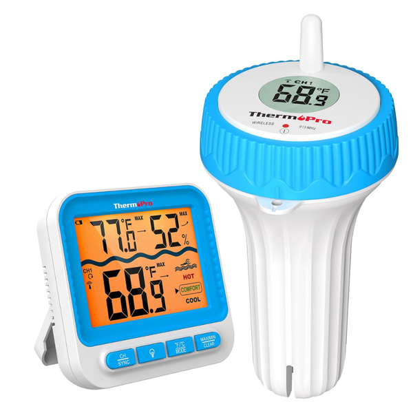 ThermoPro Waterproof Wireless Digital Pool Thermometer Easy Read