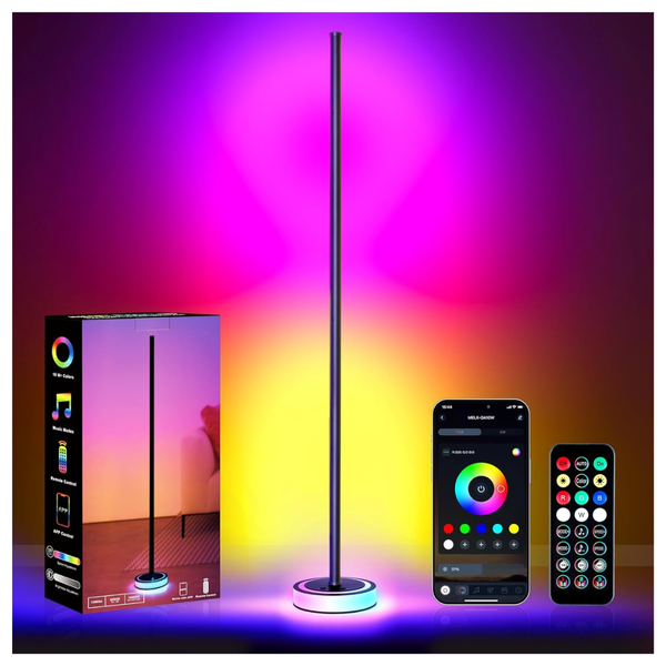 Smart RGBICW LED Corner Lamp With App & Remote Control
