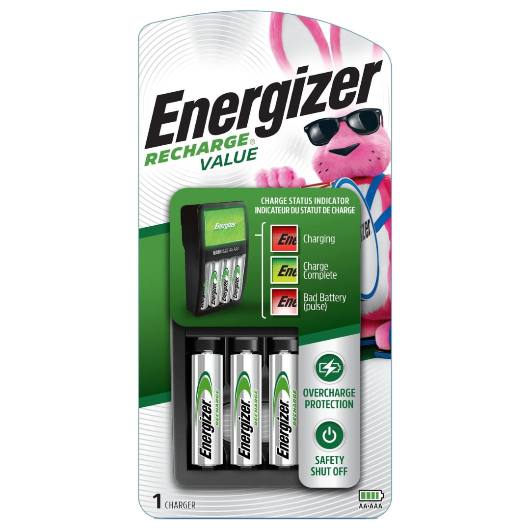 Energizer Value Charger For NiMH Rechargeable AA And AAA Batteries