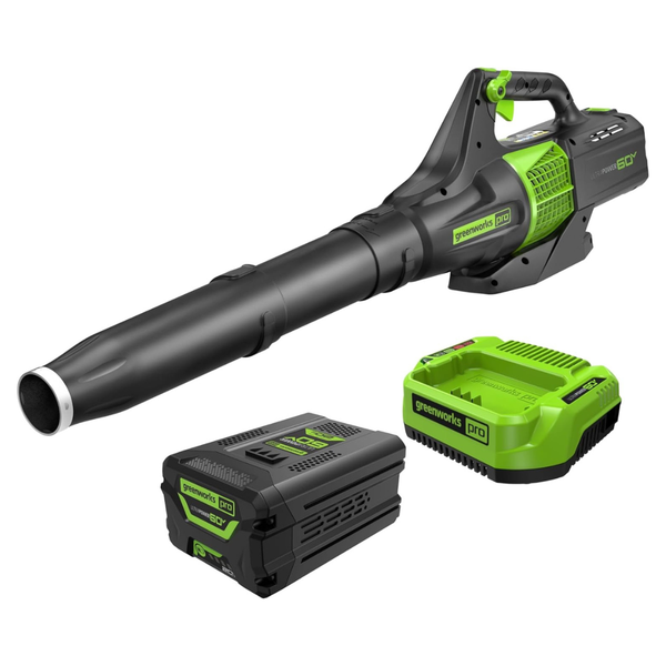 Greenworks 60V 450 CFM Cordless Leaf Blower W/ Battery & Charger