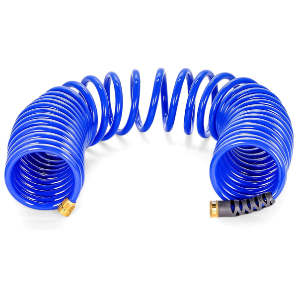 40 Coiled Water Rust Resistant Brass Fittings, Hose